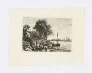 Landschaft mit Segelboot