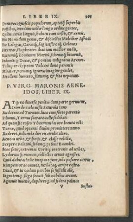 P. Virg. Maronis Aeneidos, Liber IX.
