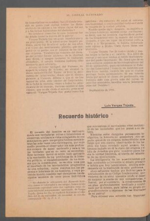 Recuerdo histórico : [Dos capítulos]