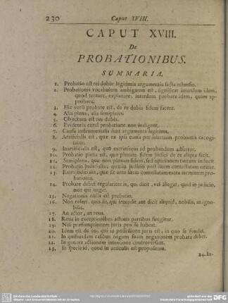 Caput XVIII. De Probationibus