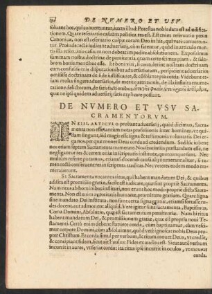 De Numero Et Usu Sacramentorum.