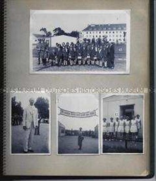 Fotoalbum mit privaten Aufnahmen einer schwedischen Sportlehrerin u.a. von der schwedischen Turnerinnendelegation auf der Olympiade 1936 in Berlin