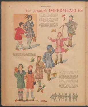 Los primeros impermeables y tapados infantiles [Dibujos]