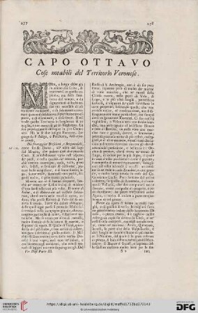Capo ottavo: Cose notabili del Territorio Veronese