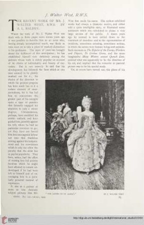 31.1907 = Nr. 122: The recent work of Mr. J. Walter West, R.W.S.