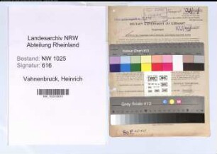Entnazifizierung Heinrich Vahnenbruck , geb. 21.07.1902 (Spediteur)