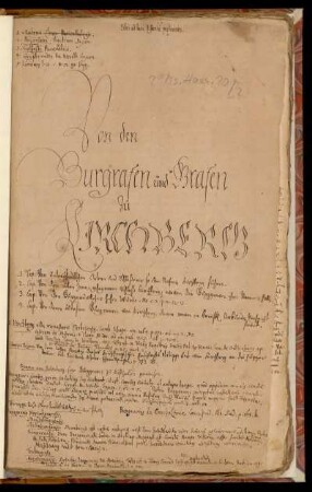 Von den Burgrafen und Grafen zu Kirchberg