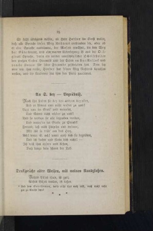 Denksprüche alter Weisen, mit meinen Handgloßen.