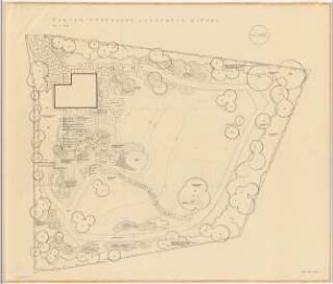 Garten Loeweneck, Murnau: Lageplan mit Gartenplan 1:100