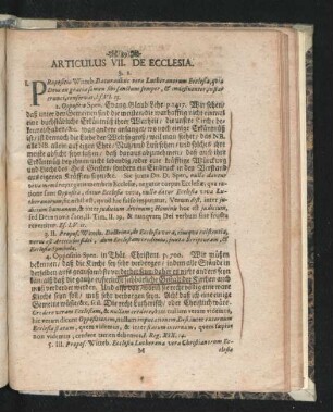 Articulus VII. De Ecclesia.