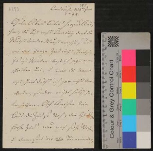Brief von Luise Marie Anna Nicolovius an Clara von Clermont vom 14.6.1794