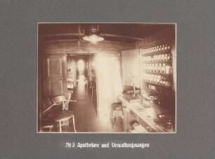 Apotheken- und Verwaltungswagen eines Lazarettzuges der bayerischen freiwilligen Krankenpflege