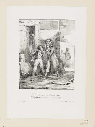 Raufende Kinder, aus: "Lithographische Skizzen"