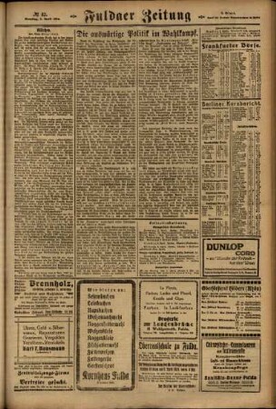 Zweite Ausgabe vom Samstag, den 05. April 1924.