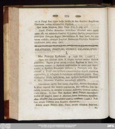 Oratores, Poetae, Comici, Grammatici.