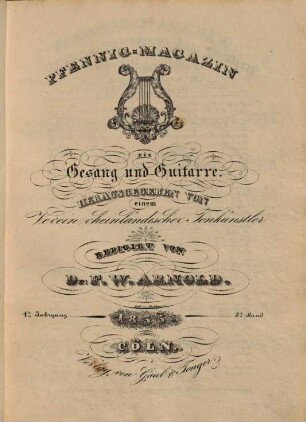 Pfennig-Magazin für Gesang und Guitarre. 1,2. Jg. 1. 1834/35. Bd. 2. Lfg. 14-26