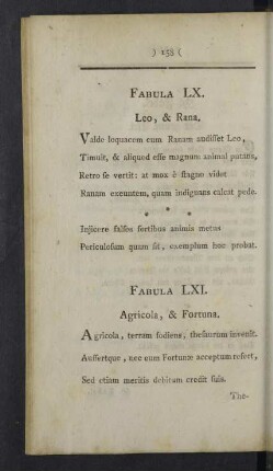 Fabula LX. - LXX.
