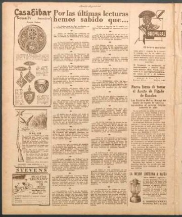 Por las últimas lecturas hemos sabido que...