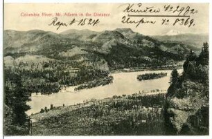 Oregon. Columbia River, Mt. Adams in the Distance
