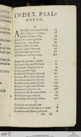 Index psalmorum