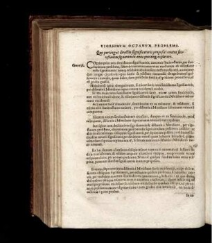 Vigesimum Octavum Problema. Quo pertingat significatoris propositi contra succeßionem signorum in anno quocunq explorare.