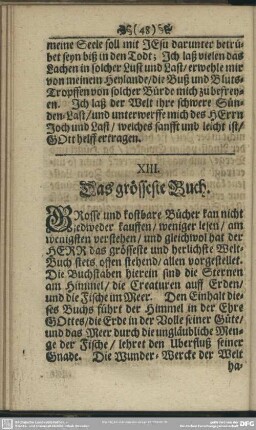 XIII. Das grösseste Buch