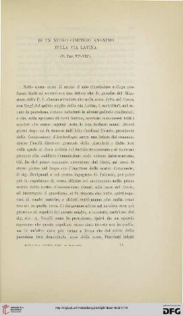 9: Di un nuovo cimitero anonimo sulla via Latina
