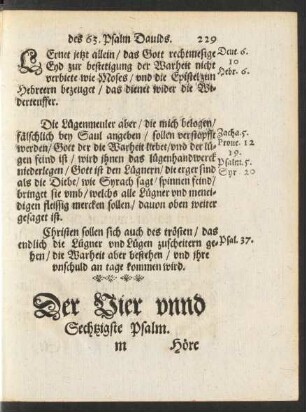Der Vier unnd Sechtzigste Psalm.