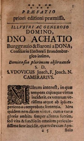 Hvberti Langveti Epistolae ad Joachimvm Camerarivm Patrem & Filium