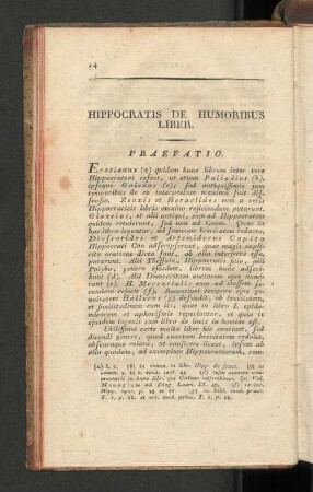 Hippocratis de humoribus liber.