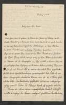Brief von Georg Fischer an Unbekannt