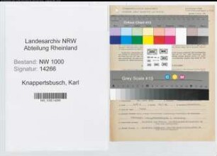 Entnazifizierung Karl Knappertsbusch, geb. 20.06.1896 (Postinspektor)