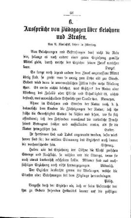 Aussprüche von Pädagogen über Belohnen und Strafen
