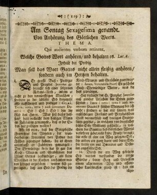 119-128, Am Sontag Sexagesima genandt.