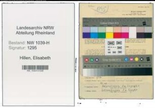 Entnazifizierung Elisabeth Hillen , geb. 01.09.1901 (Postassistentin)