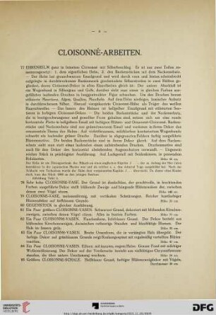 Cloisonné-Arbeiten (Nr. 77-99)