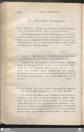 30. Galvanische Messapparate