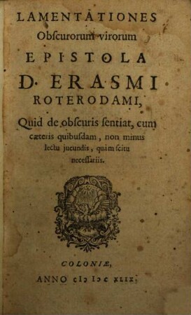 Lamentationes obscurorum virorum non prohibite per sedem Apostolicam