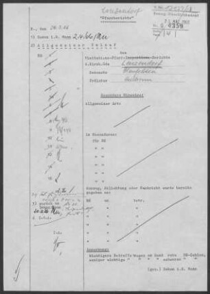 Leuzendorf: Visitationsbericht mit Pfarrbericht 1965