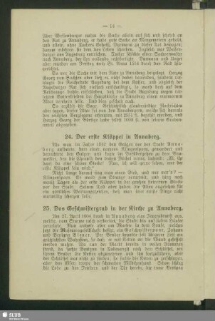 24. Der erste Klöppel in Annaberg
