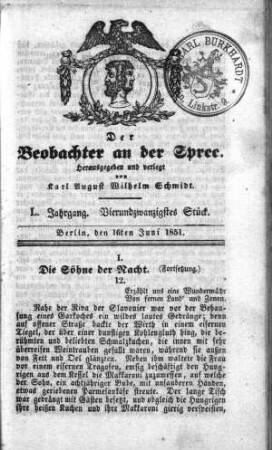 24. Stueck, 16. Juni 1851