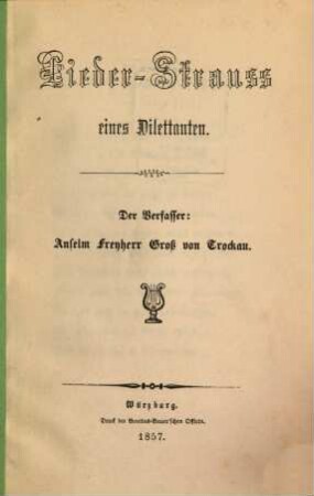 Lieder-Strauss eines Dilettanten