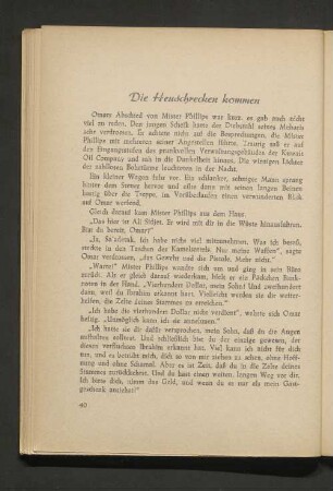 Die Heuschrecken kommen