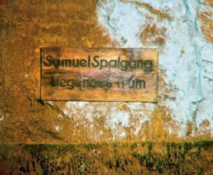 Tafel Samuel Spatgang - Liegendes Trum im Rothschönberger Stolln im Freiberger Revier