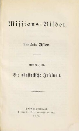 Missions-Bilder. 8. 1879