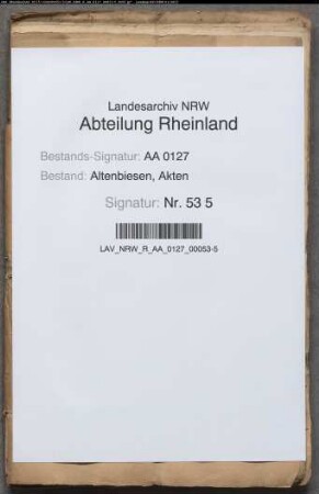 Höfe und Weingüter zu Hersel, Buschdorf und Widdig, Büsche zu Düntzekoven, Capellen etc. und einige beträchtliche Kapitalien
