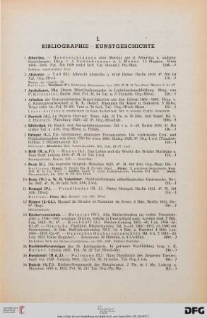 Bibliographie – Kunstgeschichte (Nr. 1-176)