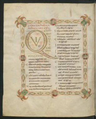 Fides catholica Athanasii (durchgängig mit Zierrahmen)
