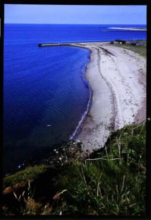 Helgoland: Badestrand von oben
