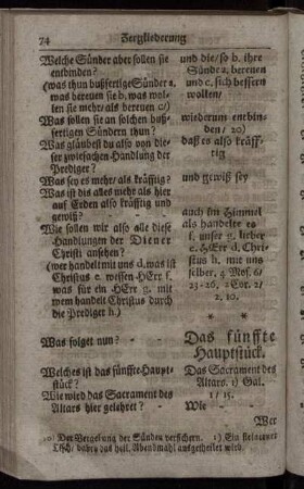 Das fünffte Hauptstück.
